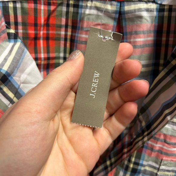 J. Crew Plaid Button Down Shirt - Red, Blue, White - Picture 6 of 7